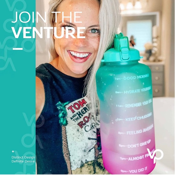 Water Bottle with Motivational Time Marker - Picture 5 of 6